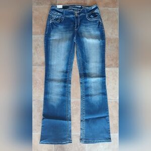 Wallflower Blue Boot Cut Jeans with Vintage Fading